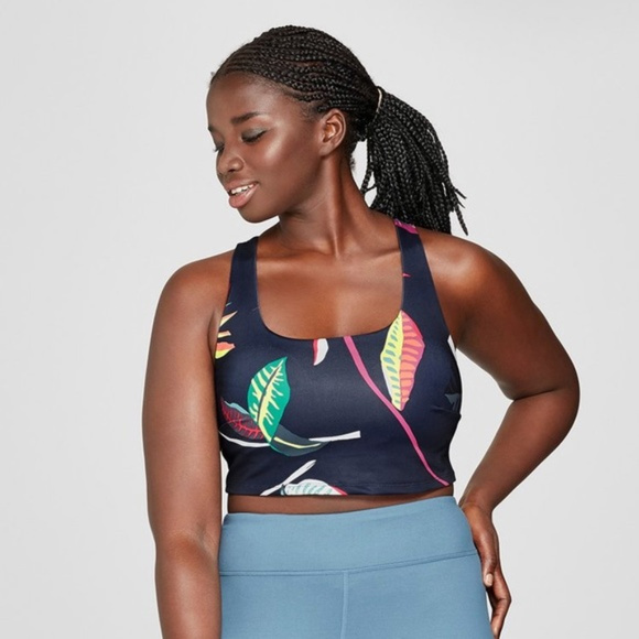 JoyLab Other - JOYLAB Tropical Crop Long Line Sport Bra